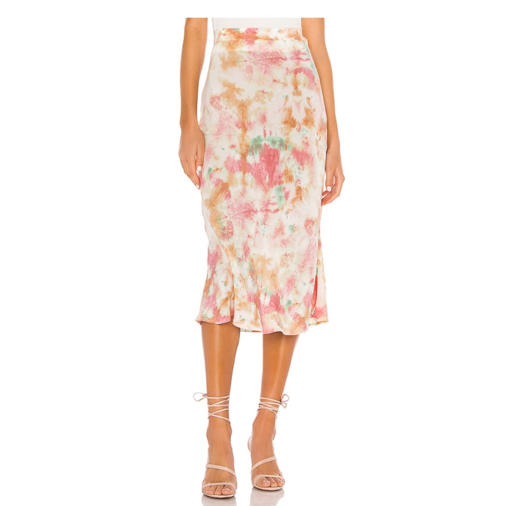Tie-dye Midi Skirt, Size Medium